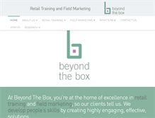 Tablet Screenshot of beyondthebox.co.uk